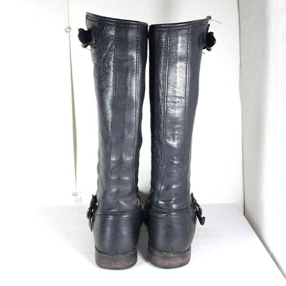 Frye Women's Veronica Slouch US 8,5B Black Leather PullOn Tall Riding Boots - Picture 12 of 16